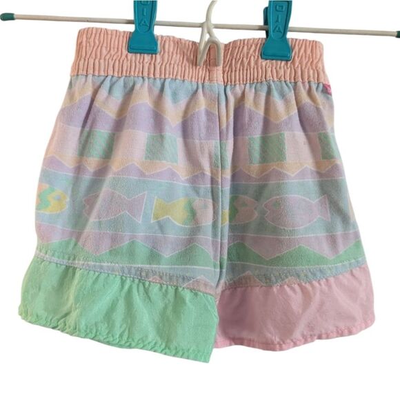 Oshkosh B'Gosh Rare Vintage Pastel Florescent Fish  Geometric Print Shorts - Picture 11 of 11